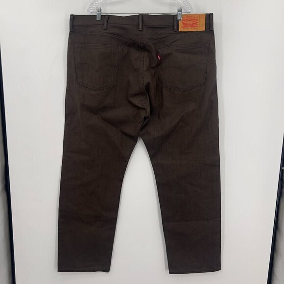 LEVI'S Mens 501 Straight Brown Jeans Size 44/32 - Picture 2 of 6
